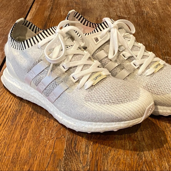 Adidas PrimeKnit White/Gray (Ultra Boost Sole) US Mens 9 - Picture 1 of 7